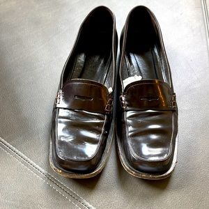 PRADA LOAFERS tobacco color penny loafer sz 39 9
